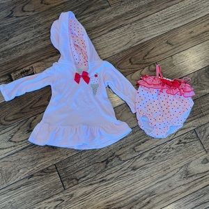 Absorba Girls 6-9 Month Swimsuit and Coverup